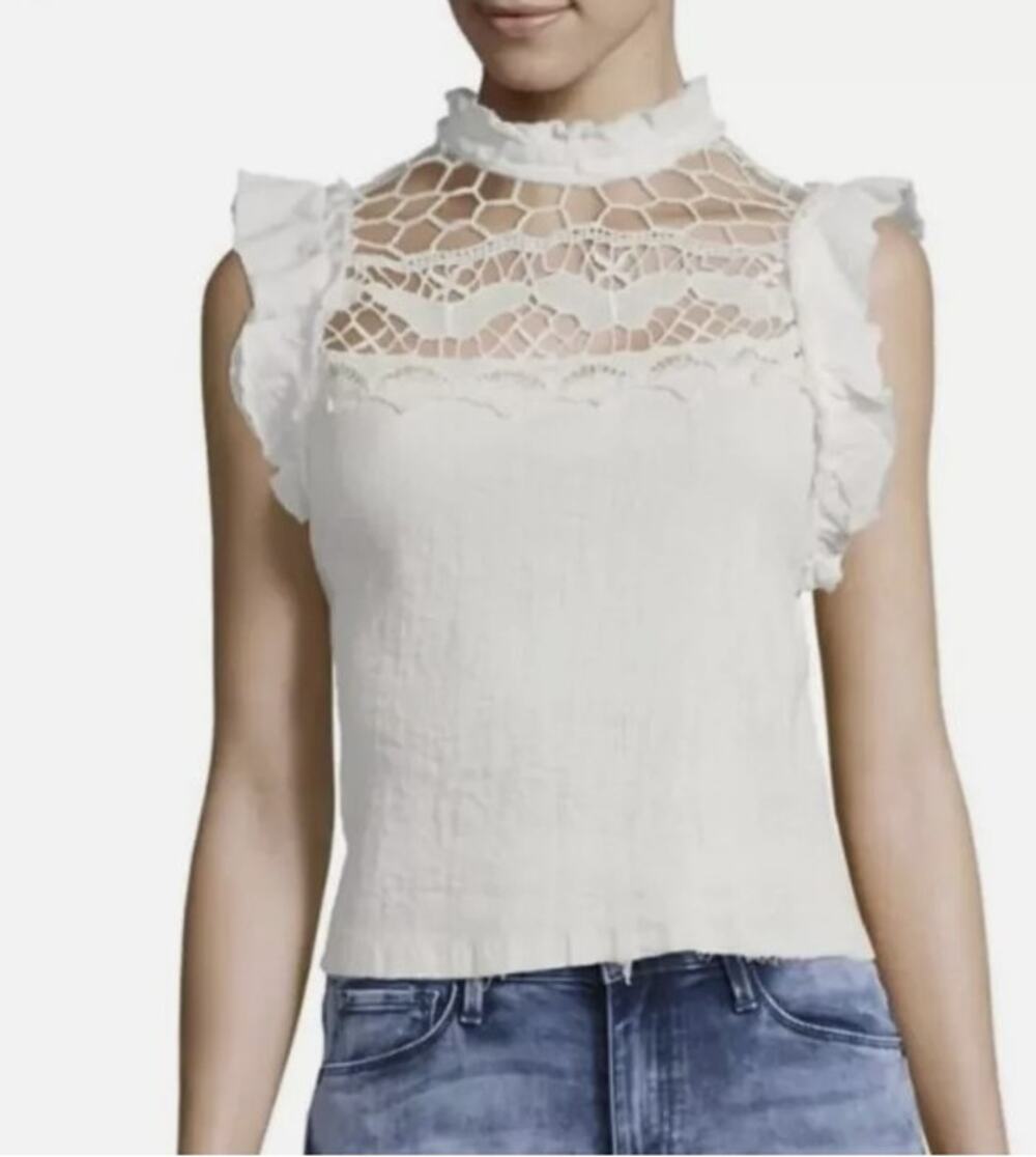 Free People Womens Simply Smiles Halter Blouse Top Small - Picture 1 of 10